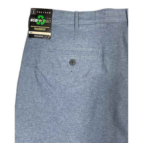 PGA TOUR Textured Dobby Performance Shorts Navy Men’s 42 Golf Outdoors Casual - Picture 8 of 10